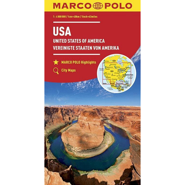 MARCO POLO KONTINENTALKARTE USA 1:4 000 000 - Straßenkarte Ansicht 1