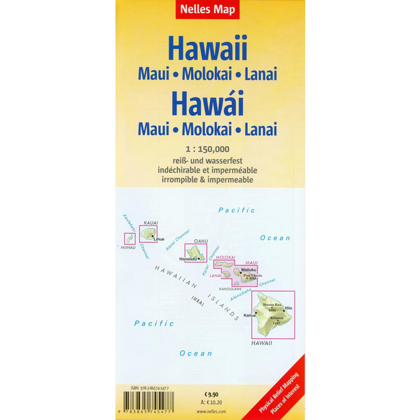 NELLES MAP HAWAII: MAUI MOLOKAI - Wanderkarte Ansicht 2