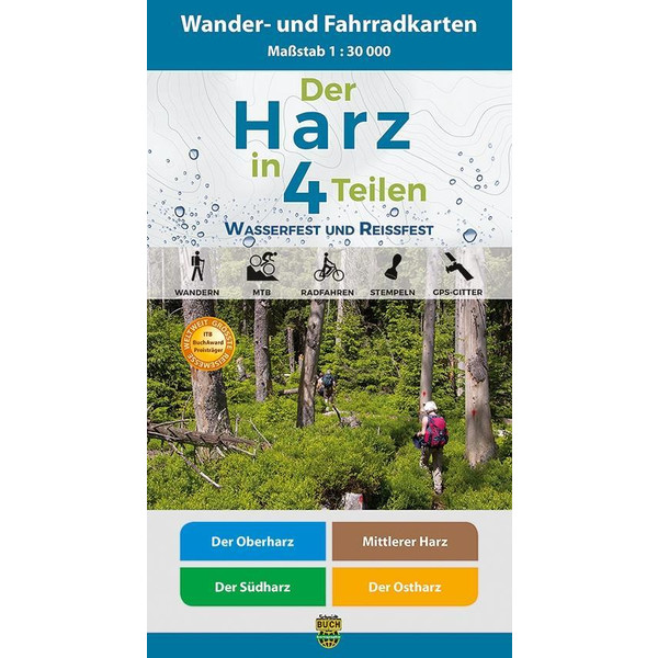 DER HARZ IN 4 TEILEN. FAHRRAD- UND WANDERKARTE - Fahrradkarte
