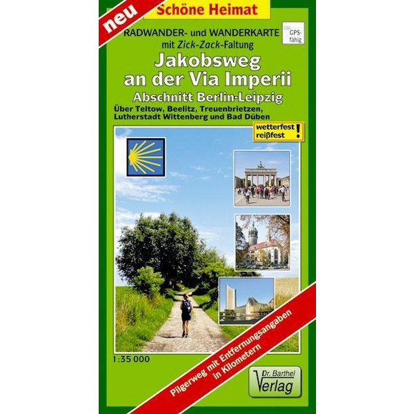 RADWANDER- UND WANDERKARTE JAKOBSWEG AN DER VIA IMPERII - Wanderkarte Ansicht 1