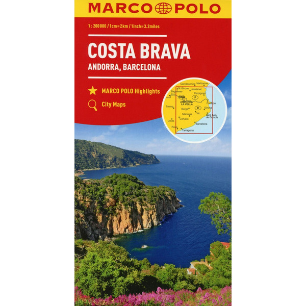 MARCO POLO KARTE COSTA BRAVA, ANDORRA, BARCELONA - Straßenkarte