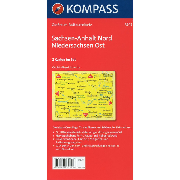 KORA 3705 SACHSEN-ANHALT NORD - Fahrradkarte Ansicht 2