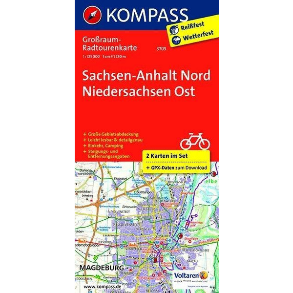 KORA 3705 SACHSEN-ANHALT NORD - Fahrradkarte Ansicht 1
