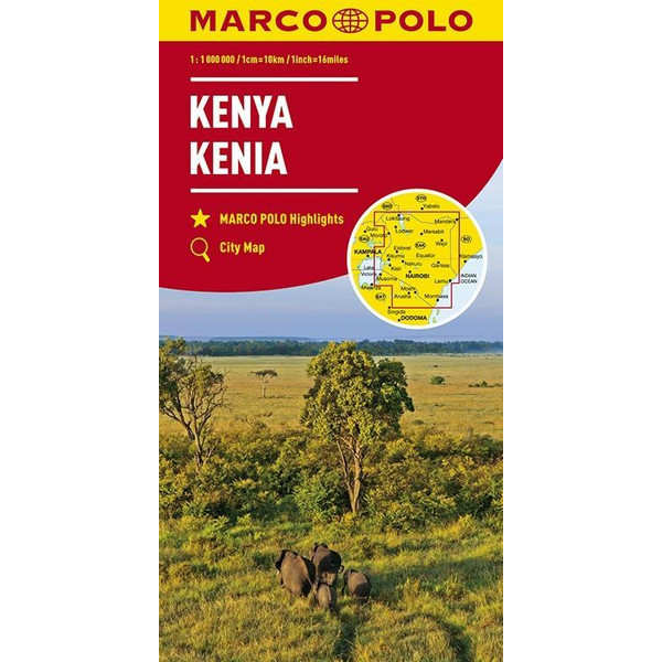 MARCO POLO LÄNDERKARTE KENIA 1:1 000 000 - Straßenkarte Ansicht 1