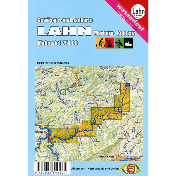 GEWÄSSERKARTE LAHN 1:75 000 - Wasserkarte
