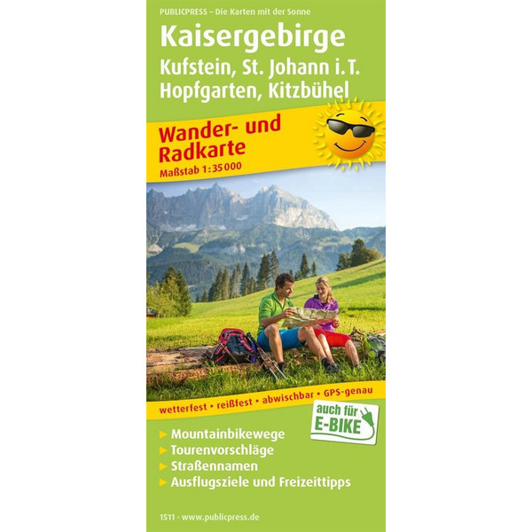 PUBLICPRESS KAISERGEBIRGE 1:35.000 - Wanderkarte