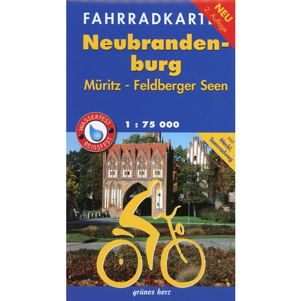 FAHRRADKARTE NEUBRANDENBURG, MÜRITZ, FELDBERGER SEEN - Fahrradkarte