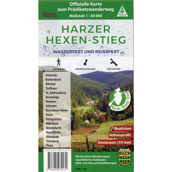HARZER HEXEN-STIEG 1: 30.000 - Wanderkarte