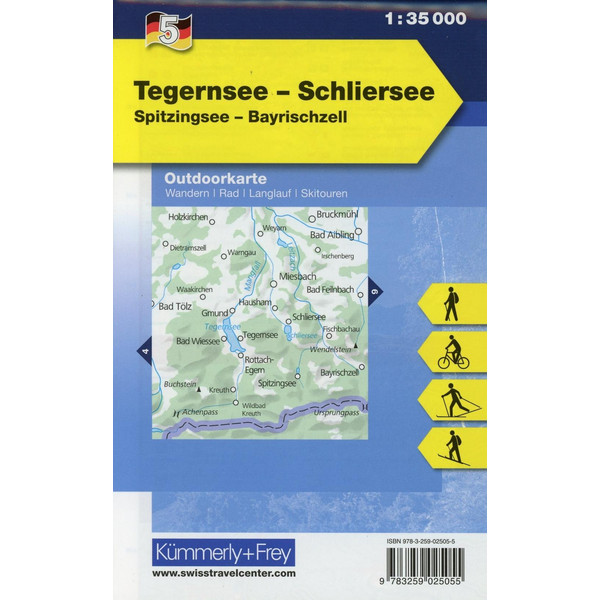 KUF OUTDOORKARTE 05. TEGERNSEE - Wanderkarte