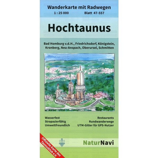 HOCHTAUNUS 1:25.000, BLATT 47-557 - Wanderkarte