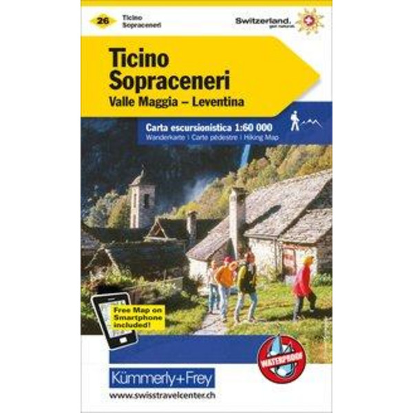 KUF SCHWEIZ WANDERKARTE 26 TESSIN - Wanderkarte