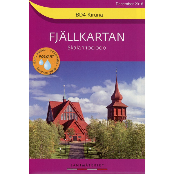 FJÄLLKARTAN 1 : 100 000 BD4 KIRUNA BERGW - Wanderkarte