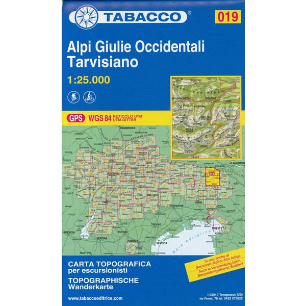 TABACCO #19 ALPI GIULIE OCCIDENTALI - Wanderkarte