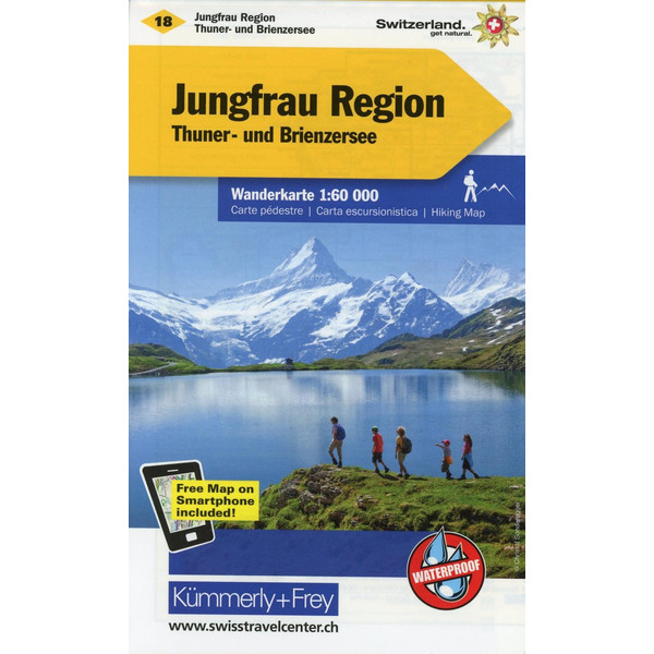 KUF WK 18 JUNGFRAU-REGION 1:60.000 - Wanderkarte