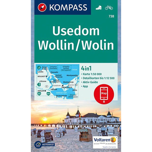 KOKA 738 USEDOM, WOLLIN/WOLIN - Wanderkarte Ansicht 1