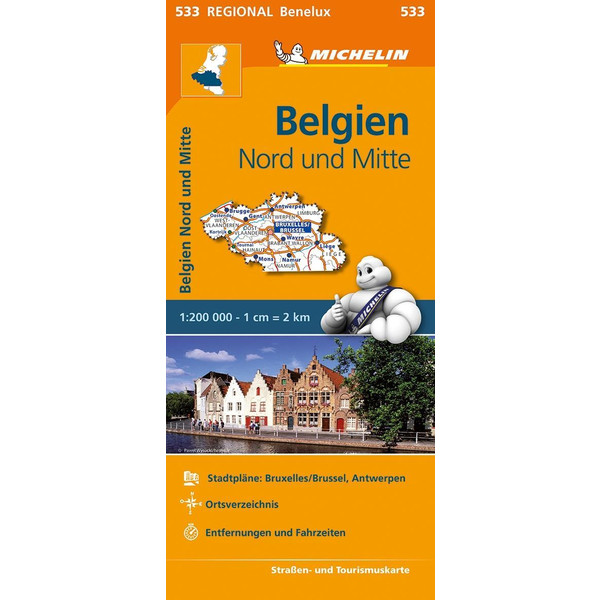 MICHELIN BELGIEN NORD UND MITTE - Straßenkarte