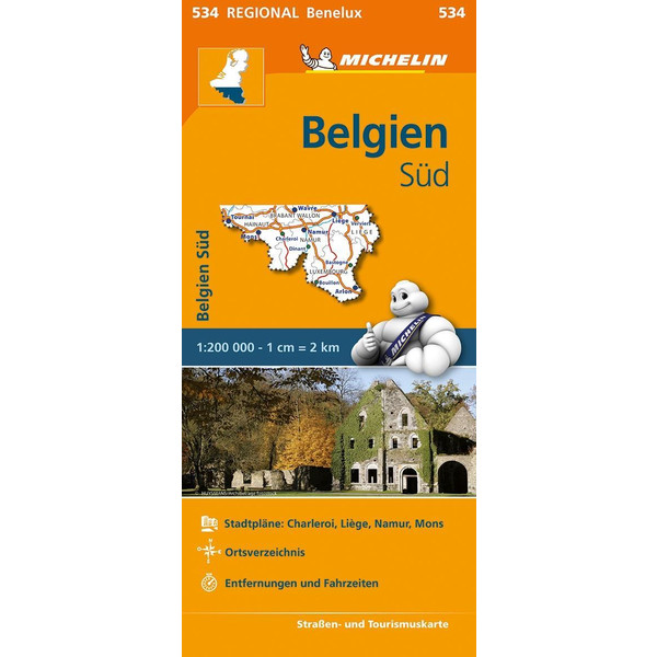 MICHELIN BELGIEN SÜD. STRAßEN- UND TOURISMUSKARTE - Straßenkarte