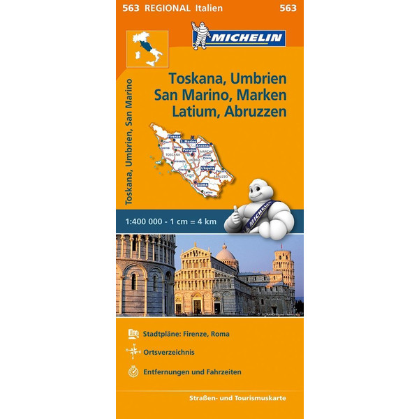 MICHELIN TOSKANA, UMBRIEN, SAN MARINO - Straßenkarte
