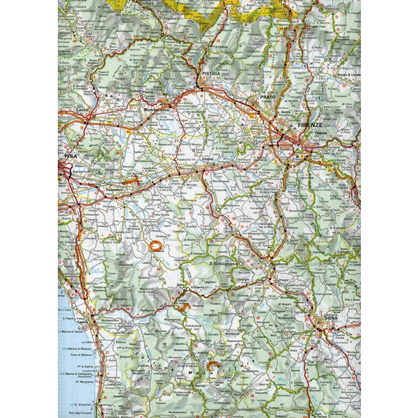 MICHELIN TOSKANA, UMBRIEN, SAN MARINO - Straßenkarte Ansicht 3