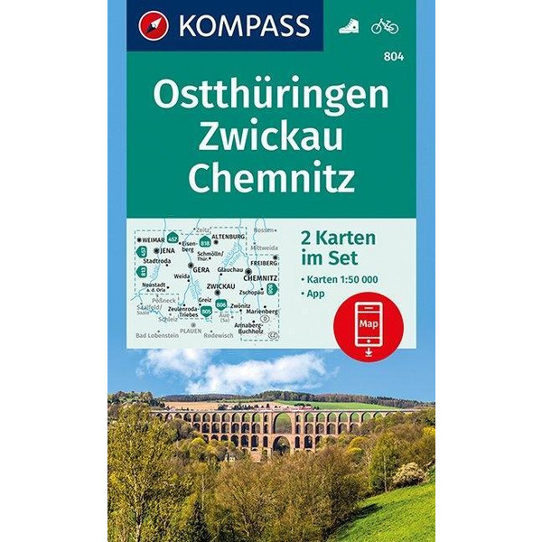 KOKA OSTTHÜRINGEN, ZWICKAU 1:50 000 - Wanderkarte