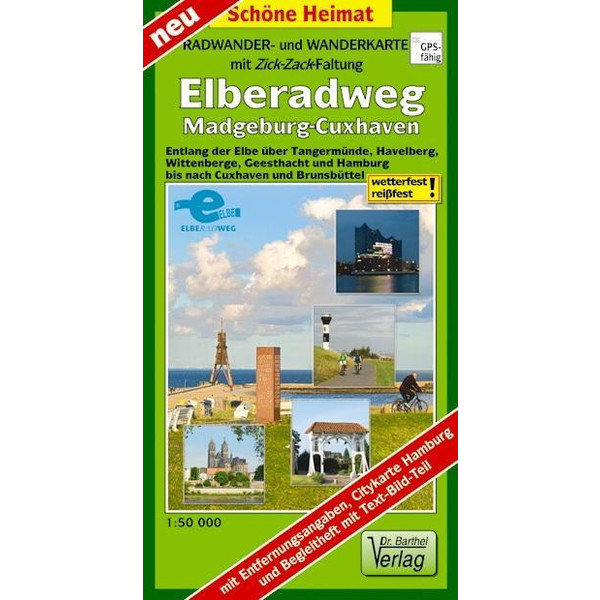 RK UND WK ELBERADWEG, MAGDEBURG-CUXHAVEN - Wanderkarte