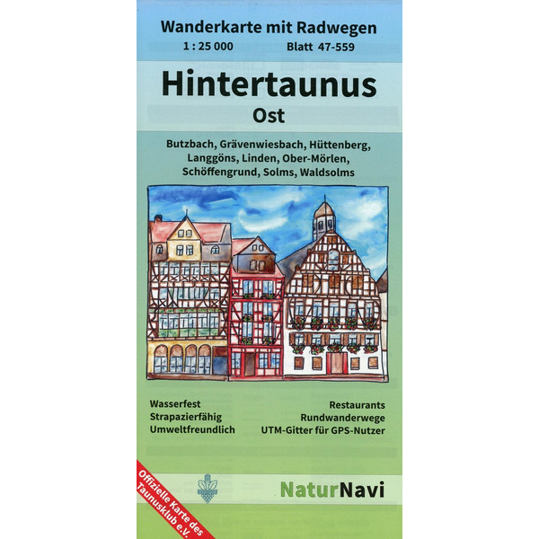 HINTERTAUNUS OST 1:25.000, BLATT 47-55 - Wanderkarte Ansicht 1