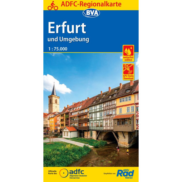 ADFC-REGIONALKARTE ERFURT UND UMGEBUNG - Fahrradkarte Ansicht 1