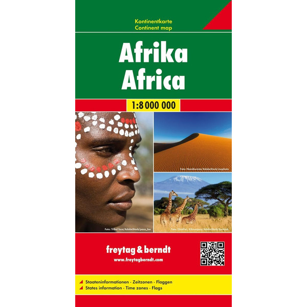 F+B AFRIKA, KONTINENTKARTE 1:8 000 000 - Straßenkarte