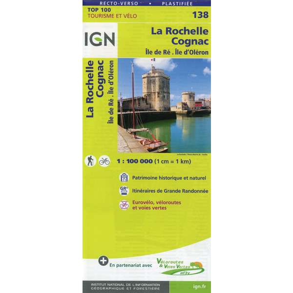 IGN 138 LA ROCHELLE COGNAC 1:100 000 - Karte Ansicht 1
