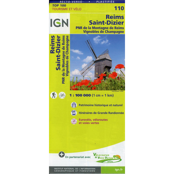 IGN 110 REIMS ST. DIZIER 1:100 000 - Karte Ansicht 1