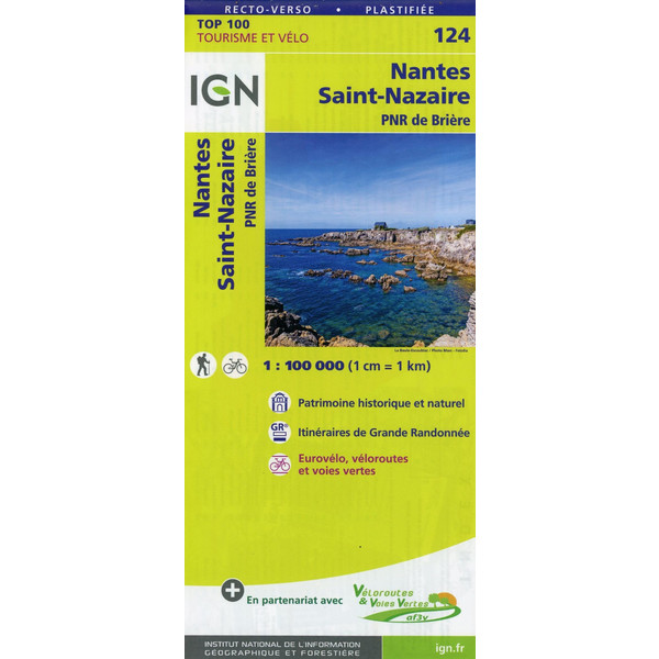 IGN 124 NANTES SAINT-NAZAIRE 1:100 000 - Karte Ansicht 1