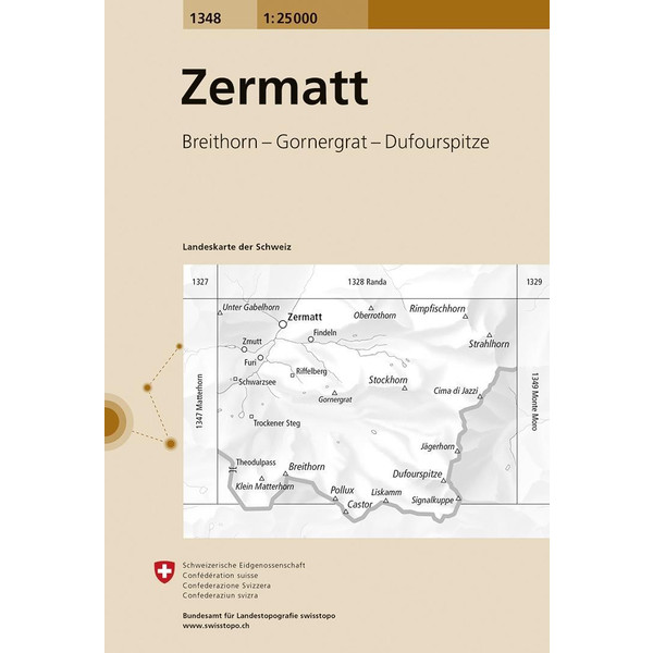 ZERMATT 1 : 25 000 - Wanderkarte