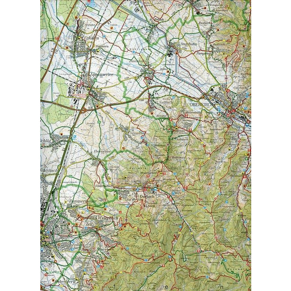 OFFENBURG, ORTENAU, KINZIGTAL. FREIZEITK - Wanderkarte Ansicht 3
