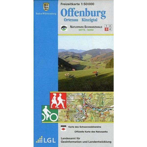 OFFENBURG, ORTENAU, KINZIGTAL. FREIZEITK - Wanderkarte Ansicht 1