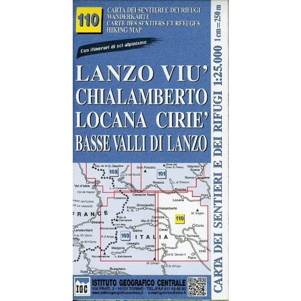 IGC ITALIEN WK 110 CHIALAMBERTO - Wanderkarte