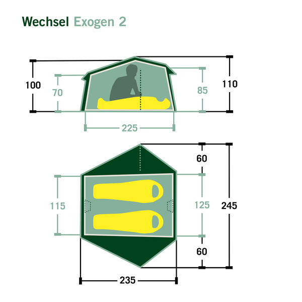 Wechsel EXOGEN 2 - Kuppelzelt Ansicht 2