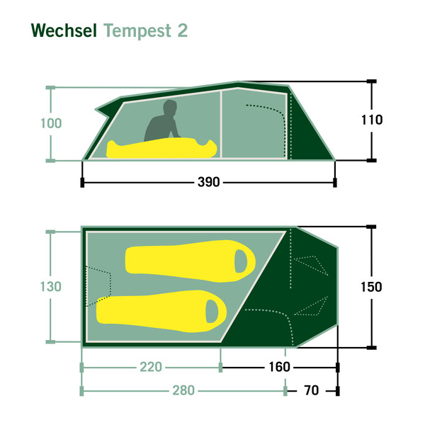 Wechsel TEMPEST 2 - Tunnelzelt Ansicht 2