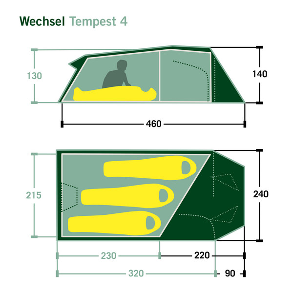 Wechsel TEMPEST 4 - Tunnelzelt Ansicht 2