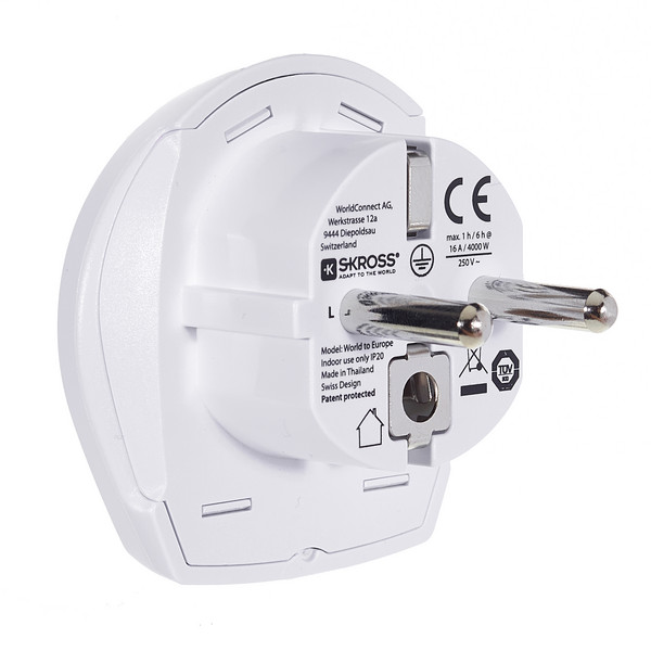 Skross WORLD TO EUROPE - Reisestecker Ansicht 3