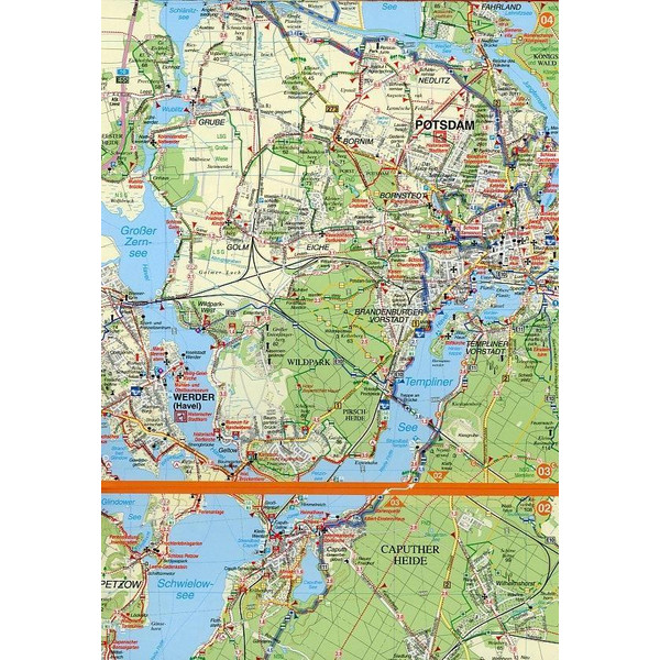 66-SEEN-WEG UM BERLIN, ZICK-ZACK-KARTE - Wanderkarte Ansicht 2