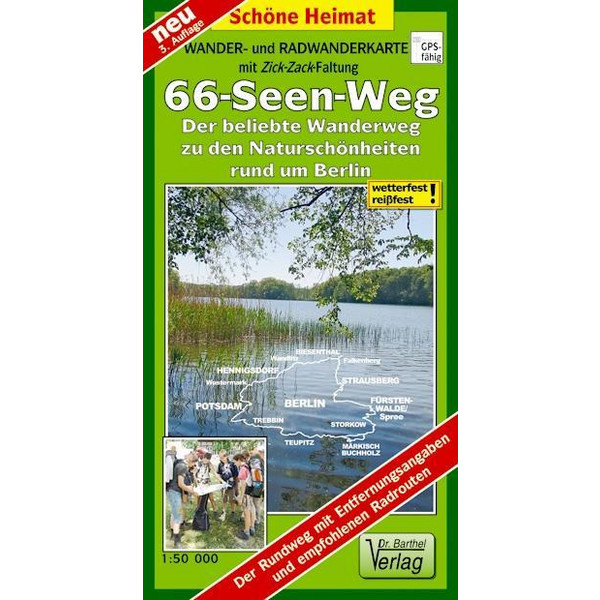 66-SEEN-WEG UM BERLIN, ZICK-ZACK-KARTE - Wanderkarte Ansicht 1