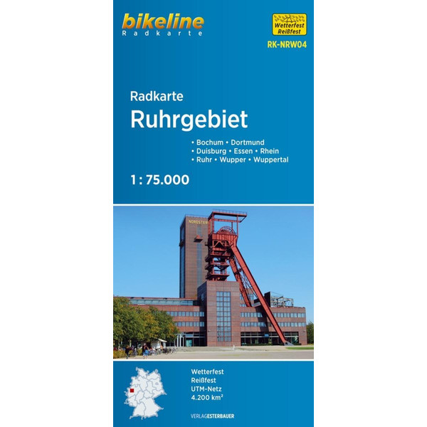BIKELINE RADKARTE RUHRGEBIET 1 : 75 000 - Fahrradkarte