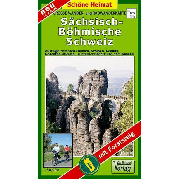 SÄCHSISCH-BÖHMISCHE SCHWEIZ 1 : 30 000. - Wanderkarte Ansicht 1