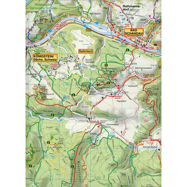 SÄCHSISCH-BÖHMISCHE SCHWEIZ 1 : 30 000. - Wanderkarte Ansicht 3