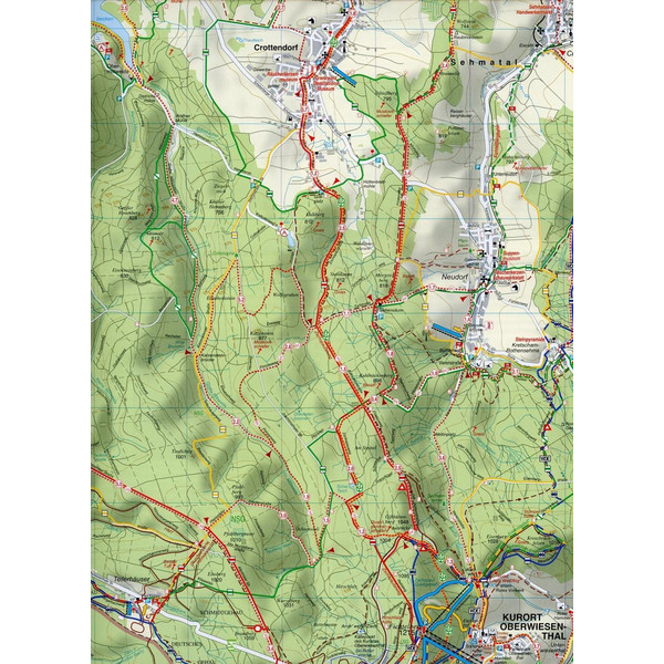 FICHTELBERG, KEILBERG UND UMGEBUNG - Wanderkarte Ansicht 2