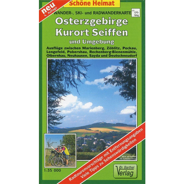 OSTERZGEBIRGE. KURORT SEIFFEN UND UMGEBU - Wanderkarte
