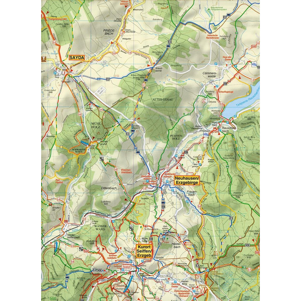 OSTERZGEBIRGE. KURORT SEIFFEN UND UMGEBU - Wanderkarte Ansicht 3