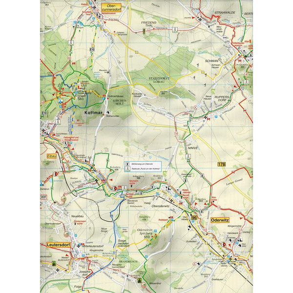 ZITTAUER GEBIRGE, SPREEQUELLGEBIET UND UMGEBUNG - Wanderkarte Ansicht 3