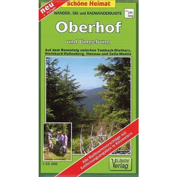 OBERHOF, ILMENAU, ZELLA-MEHLIS UND UMGEBUNG - Wanderkarte