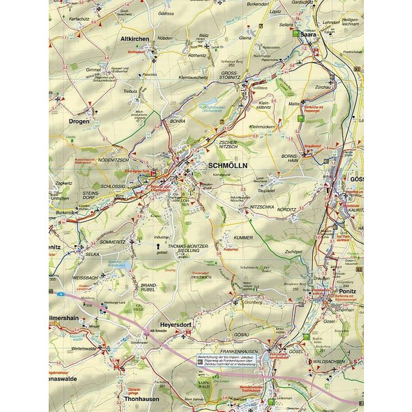 ALTENBURGER LAND UND UMGEBUNG 1 : 50 000 - Wanderkarte Ansicht 3